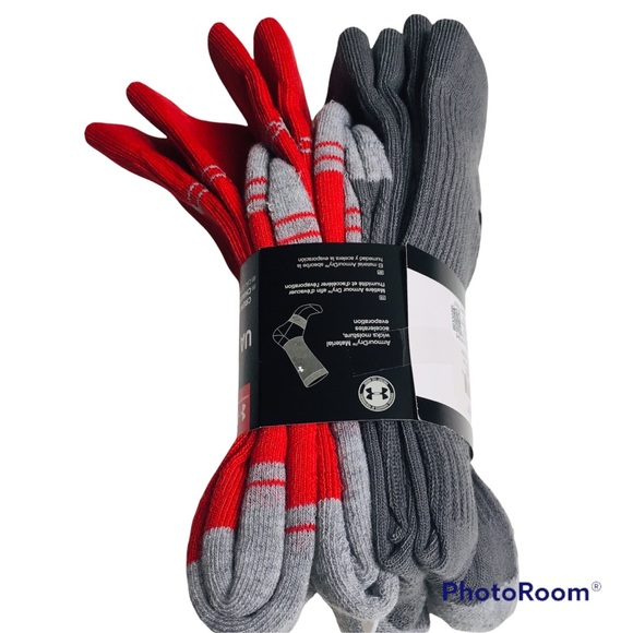 NWT Under Armour 4-Pk Athletic Crew Socks Sz M; Men's 4-8.5, Women's 7-10.5 NEW - Picture 6 of 13